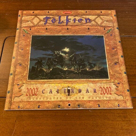 Vintage Y2K Tolkien Wall Calendar Ted Nasmith ISBN #0066211549 (2002) + Poster - Picture 1 of 4